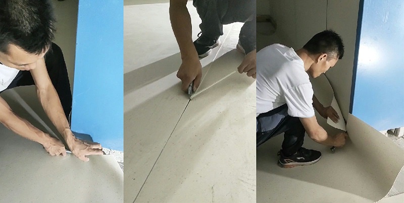 泰州市第五人民醫院PVC地板施工細節